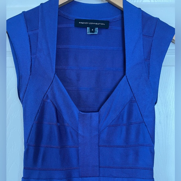 French connection blue bandage dress - Picture 3 of 7
